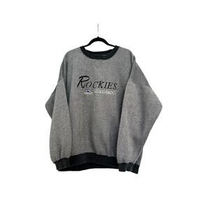 Colorado Rockies Baseball Lined Pullover Mens 2XL Vintage Retro